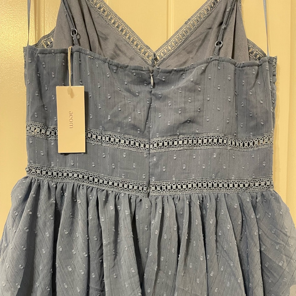 VICI Swiss Dot Peplum Maxi Dress NWT - Picture 7 of 8